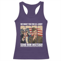 Send Barron Racerback Tank Top We Want You For US Army