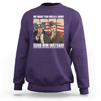 Send Barron Sweatshirt We Want You For US Army