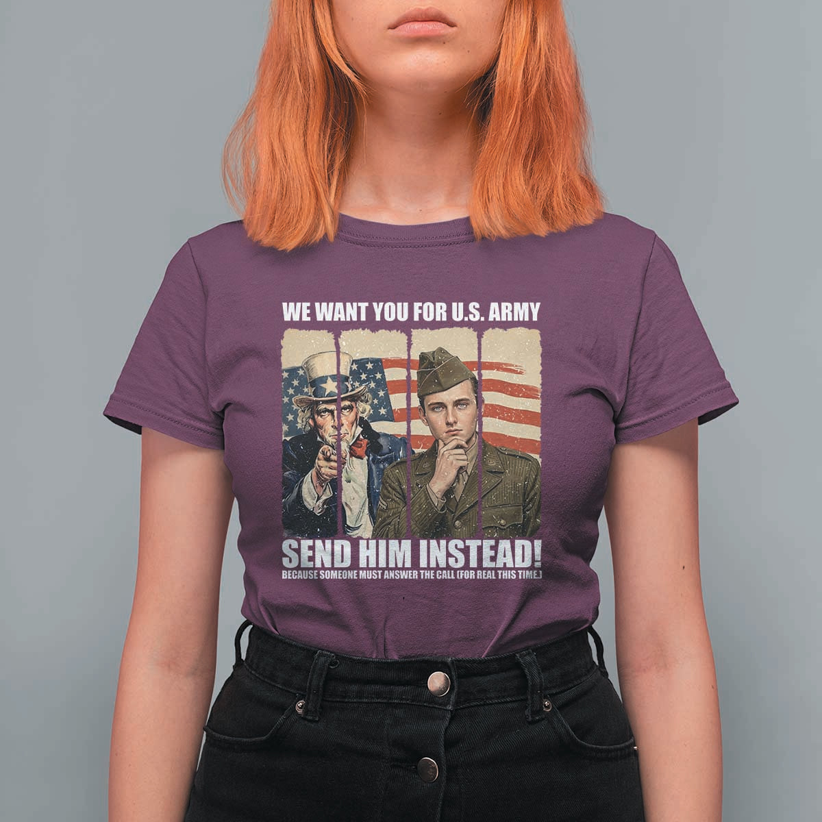 Send Barron T Shirt For Women We Want You For US Army