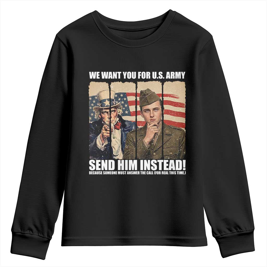 Send Barron Youth Sweatshirt We Want You For US Army