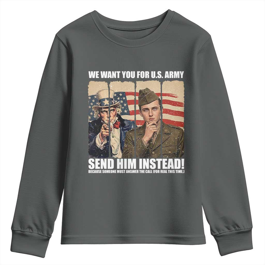 Send Barron Youth Sweatshirt We Want You For US Army