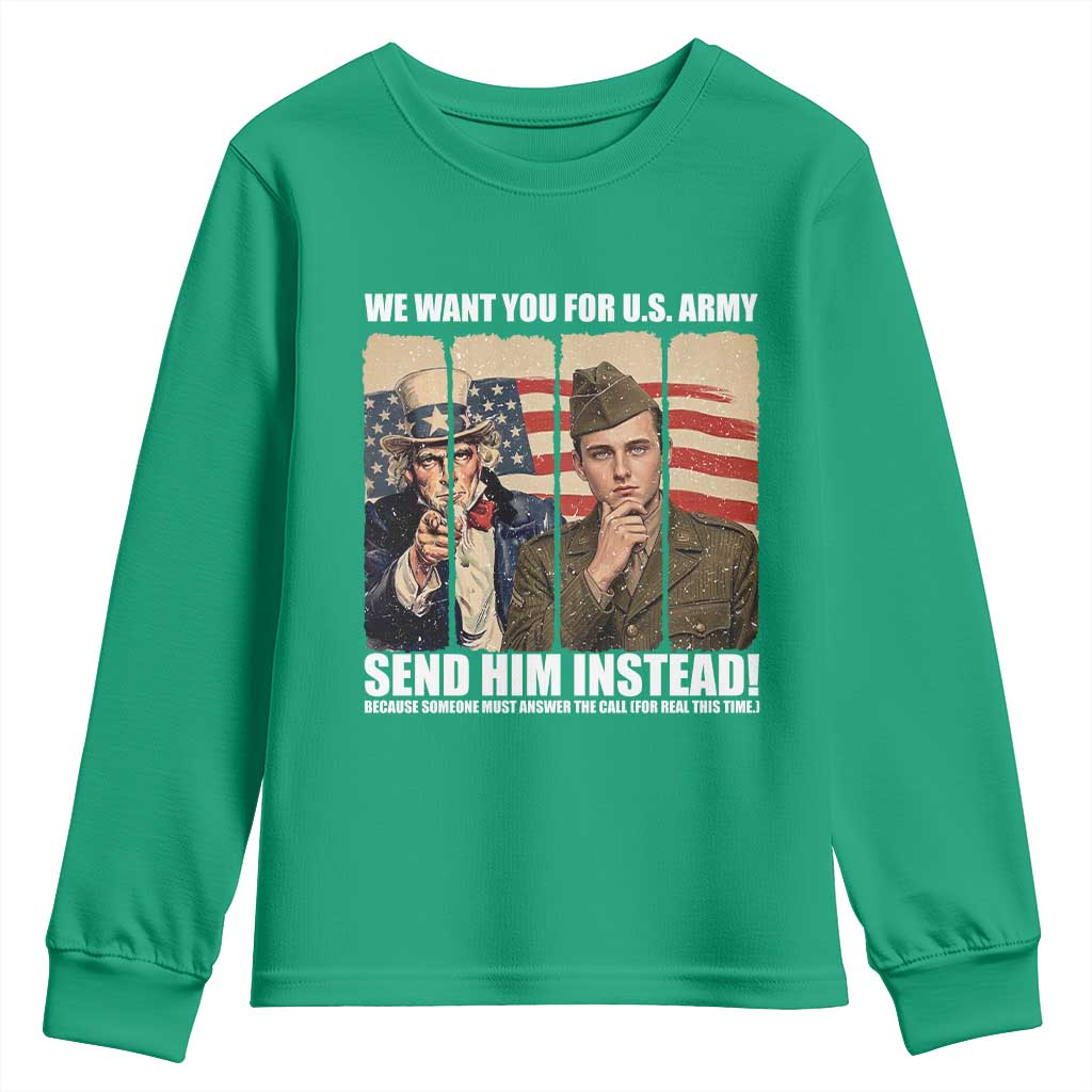 Send Barron Youth Sweatshirt We Want You For US Army