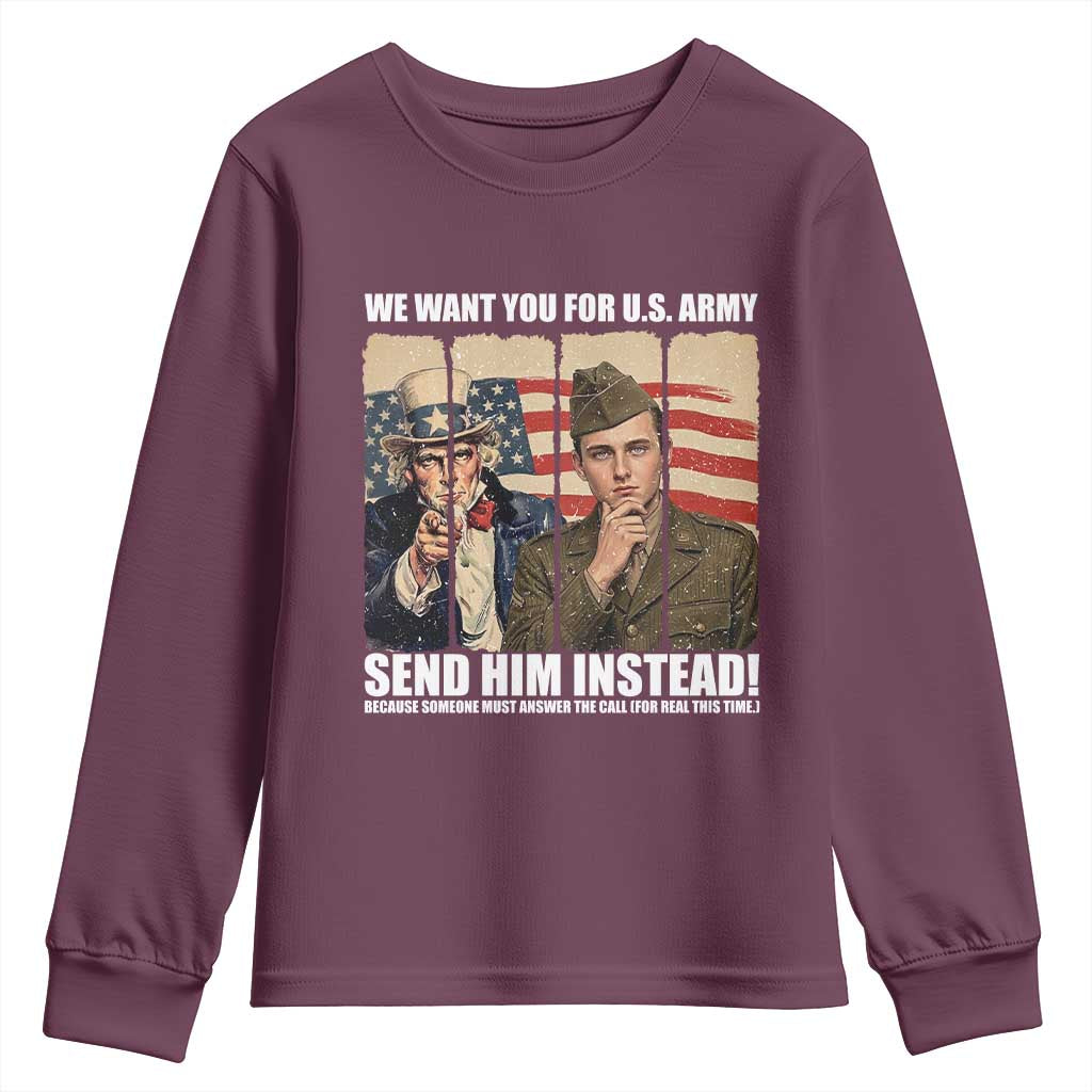 Send Barron Youth Sweatshirt We Want You For US Army