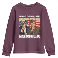 Send Barron Youth Sweatshirt We Want You For US Army