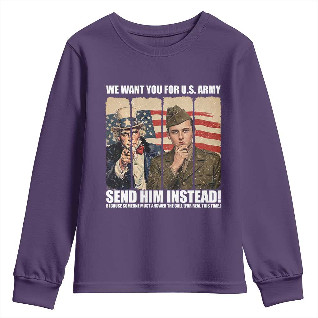 Send Barron Youth Sweatshirt We Want You For US Army