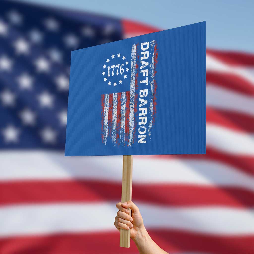 Draft Barron Protest Sign Anti War Send Barron Viral Internet Meme