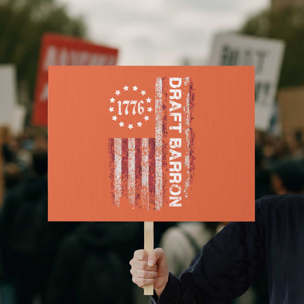 Draft Barron Protest Sign Anti War Send Barron Viral Internet Meme