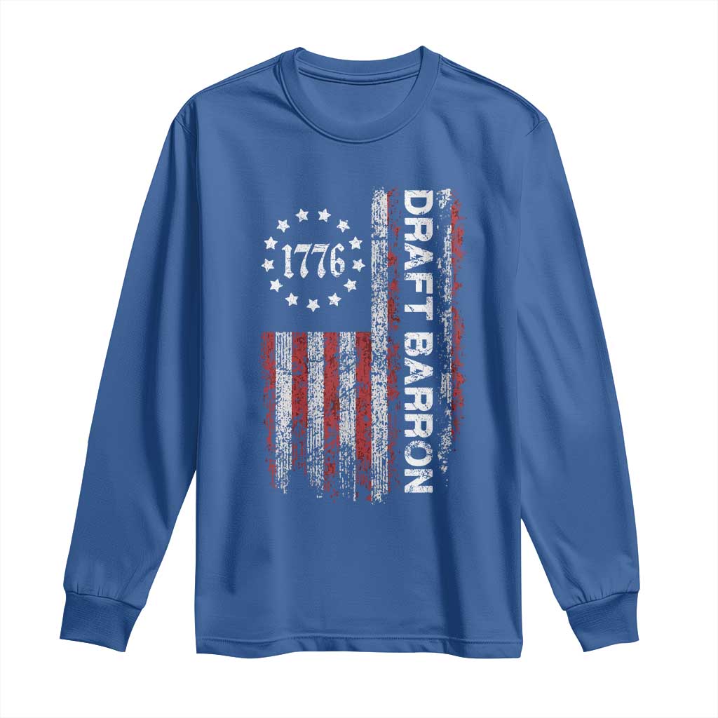 Draft Barron Long Sleeve Shirt Anti War Send Barron Viral Internet Meme