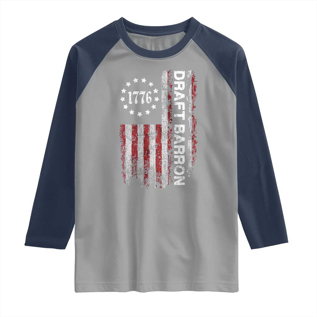 Draft Barron Raglan Shirt Anti War Send Barron Viral Internet Meme