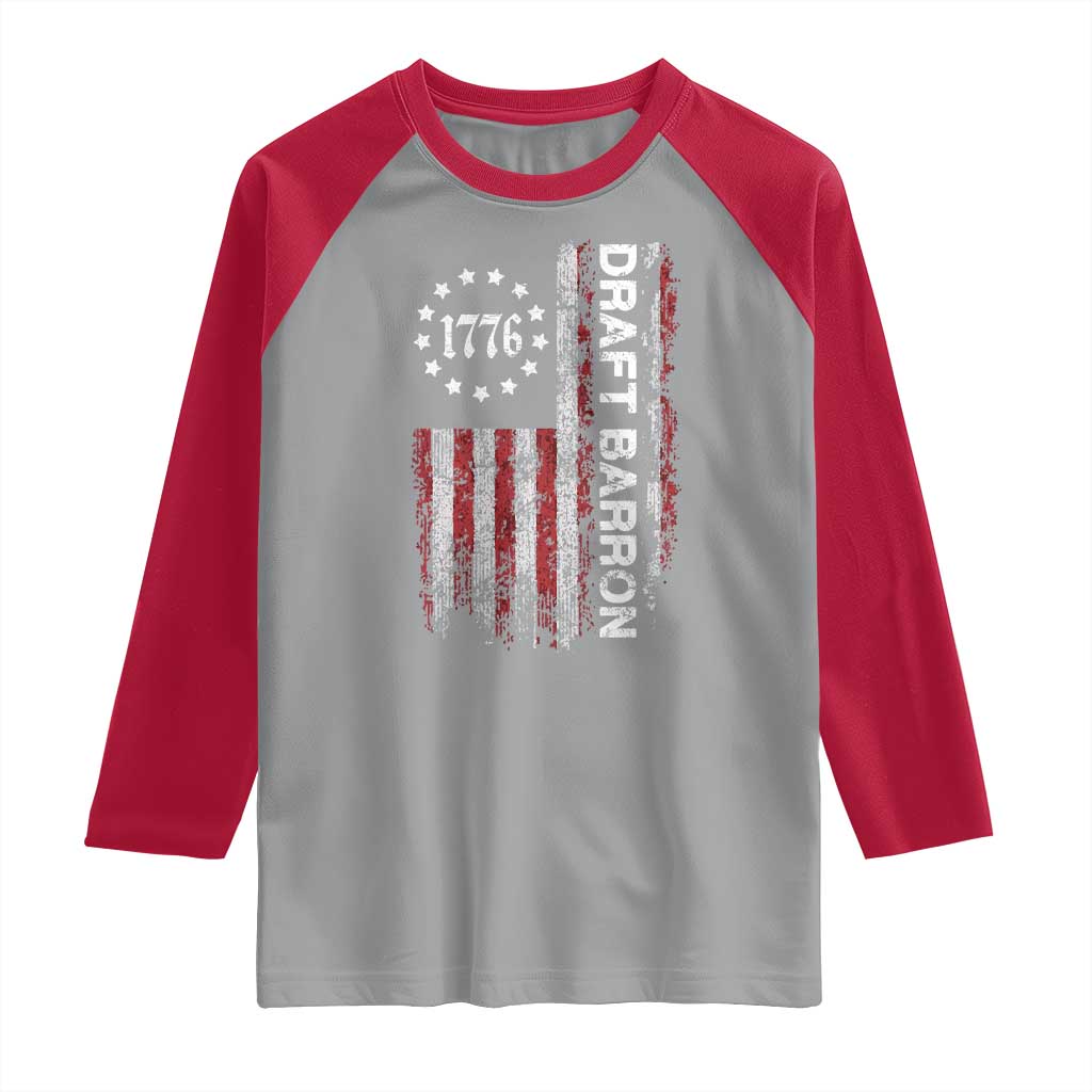 Draft Barron Raglan Shirt Anti War Send Barron Viral Internet Meme