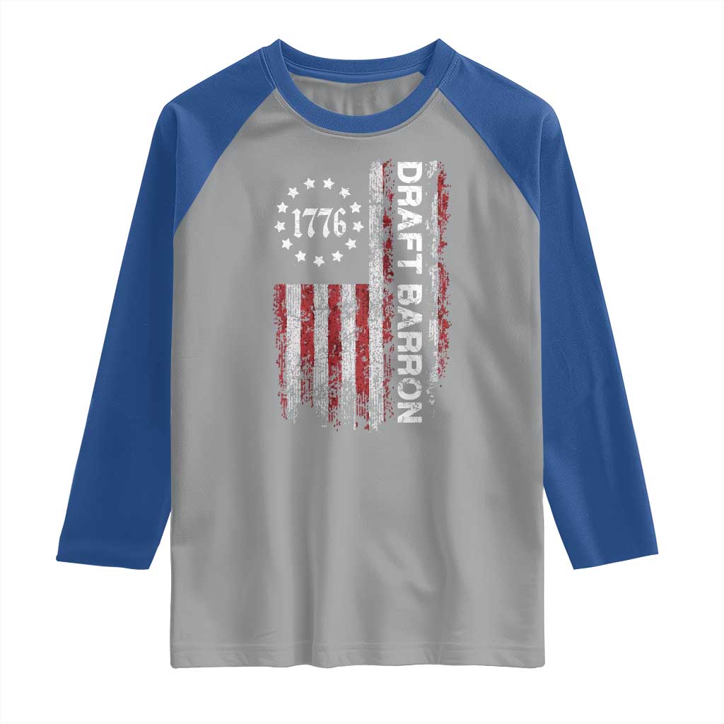 Draft Barron Raglan Shirt Anti War Send Barron Viral Internet Meme