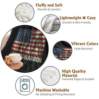 Send Barron Throw Blanket Vintage American Flag Soldier Hashtag Internet Meme