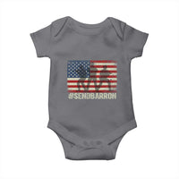 Send Barron Baby Onesie Vintage American Flag Soldier Hashtag Internet Meme