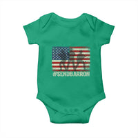 Send Barron Baby Onesie Vintage American Flag Soldier Hashtag Internet Meme