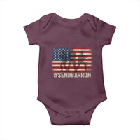 Send Barron Baby Onesie Vintage American Flag Soldier Hashtag Internet Meme