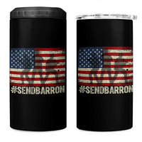 Send Barron 4 in 1 Can Cooler Tumbler Vintage American Flag Soldier Hashtag Internet Meme