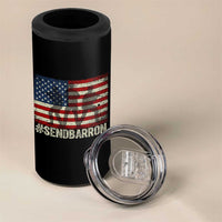 Send Barron 4 in 1 Can Cooler Tumbler Vintage American Flag Soldier Hashtag Internet Meme
