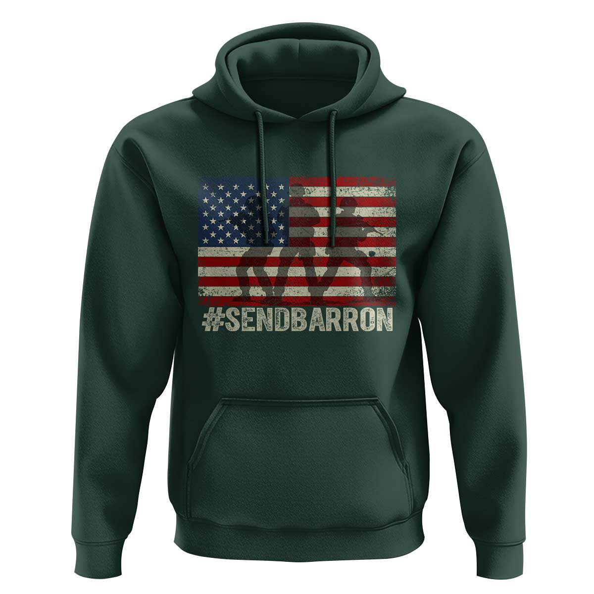 Send Barron Hoodie Vintage American Flag Soldier Hashtag Internet Meme