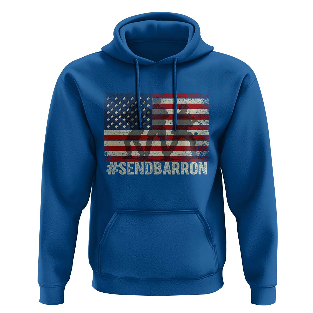 Send Barron Hoodie Vintage American Flag Soldier Hashtag Internet Meme