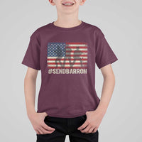 Send Barron T Shirt For Kid Vintage American Flag Soldier Hashtag Internet Meme