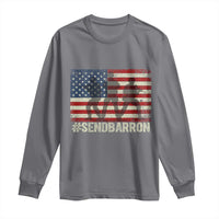 Send Barron Long Sleeve Shirt Vintage American Flag Soldier Hashtag Internet Meme