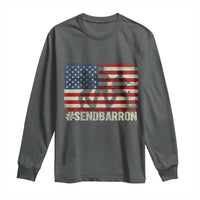 Send Barron Long Sleeve Shirt Vintage American Flag Soldier Hashtag Internet Meme