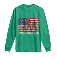 Send Barron Long Sleeve Shirt Vintage American Flag Soldier Hashtag Internet Meme
