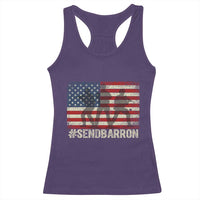 Send Barron Racerback Tank Top Vintage American Flag Soldier Hashtag Internet Meme