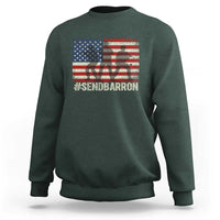 Send Barron Sweatshirt Vintage American Flag Soldier Hashtag Internet Meme