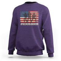 Send Barron Sweatshirt Vintage American Flag Soldier Hashtag Internet Meme