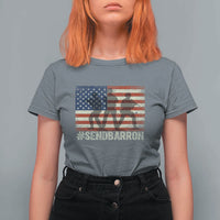 Send Barron T Shirt For Women Vintage American Flag Soldier Hashtag Internet Meme