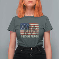 Send Barron T Shirt For Women Vintage American Flag Soldier Hashtag Internet Meme