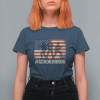 Send Barron T Shirt For Women Vintage American Flag Soldier Hashtag Internet Meme
