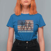 Send Barron T Shirt For Women Vintage American Flag Soldier Hashtag Internet Meme
