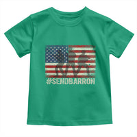 Send Barron Toddler T Shirt Vintage American Flag Soldier Hashtag Internet Meme