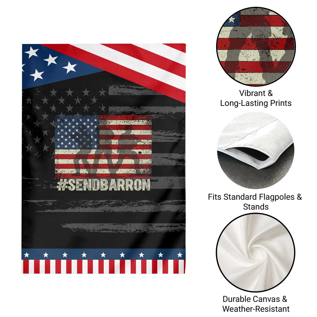 Send Barron Garden Flag Vintage American Flag Soldier Hashtag Internet Meme