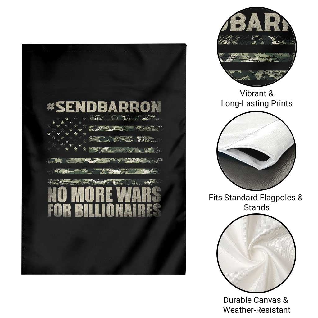 Send Barron Garden Flag Vintage American Flag Camo Soldier Hashtag Meme