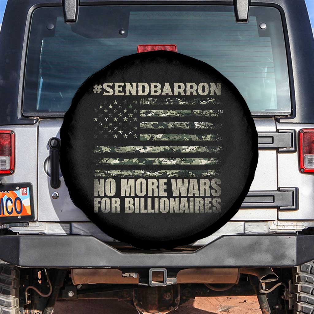 Send Barron Spare Tire Cover Vintage American Flag Camo Soldier Hashtag Meme