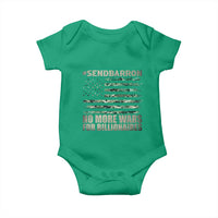Send Barron Baby Onesie Vintage American Flag Camo Soldier Hashtag Meme