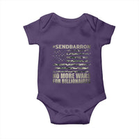 Send Barron Baby Onesie Vintage American Flag Camo Soldier Hashtag Meme