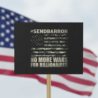 Send Barron Protest Sign Vintage American Flag Camo Soldier Hashtag Meme