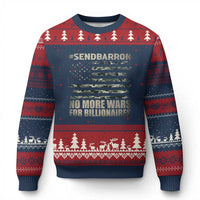 Send Barron Ugly Christmas Sweater Vintage American Flag Camo Soldier Hashtag Meme