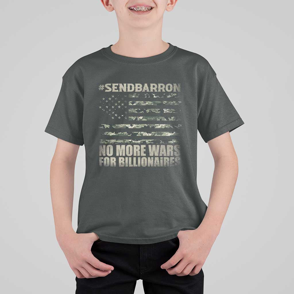 Send Barron T Shirt For Kid Vintage American Flag Camo Soldier Hashtag Meme
