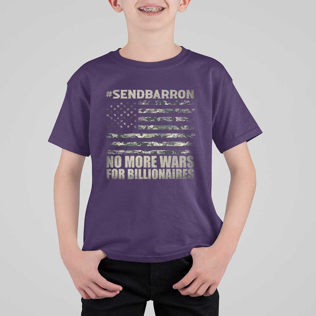 Send Barron T Shirt For Kid Vintage American Flag Camo Soldier Hashtag Meme