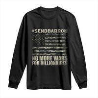 Send Barron Long Sleeve Shirt Vintage American Flag Camo Soldier Hashtag Meme
