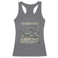 Send Barron Racerback Tank Top Vintage American Flag Camo Soldier Hashtag Meme