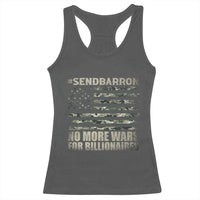 Send Barron Racerback Tank Top Vintage American Flag Camo Soldier Hashtag Meme
