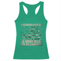 Send Barron Racerback Tank Top Vintage American Flag Camo Soldier Hashtag Meme