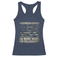 Send Barron Racerback Tank Top Vintage American Flag Camo Soldier Hashtag Meme