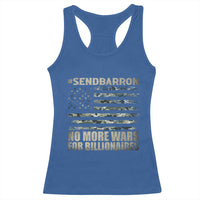 Send Barron Racerback Tank Top Vintage American Flag Camo Soldier Hashtag Meme